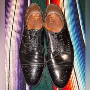 Allen Edmonds Sanford Black Leather Cap Toe Oxford Dress Shoes 13B USA